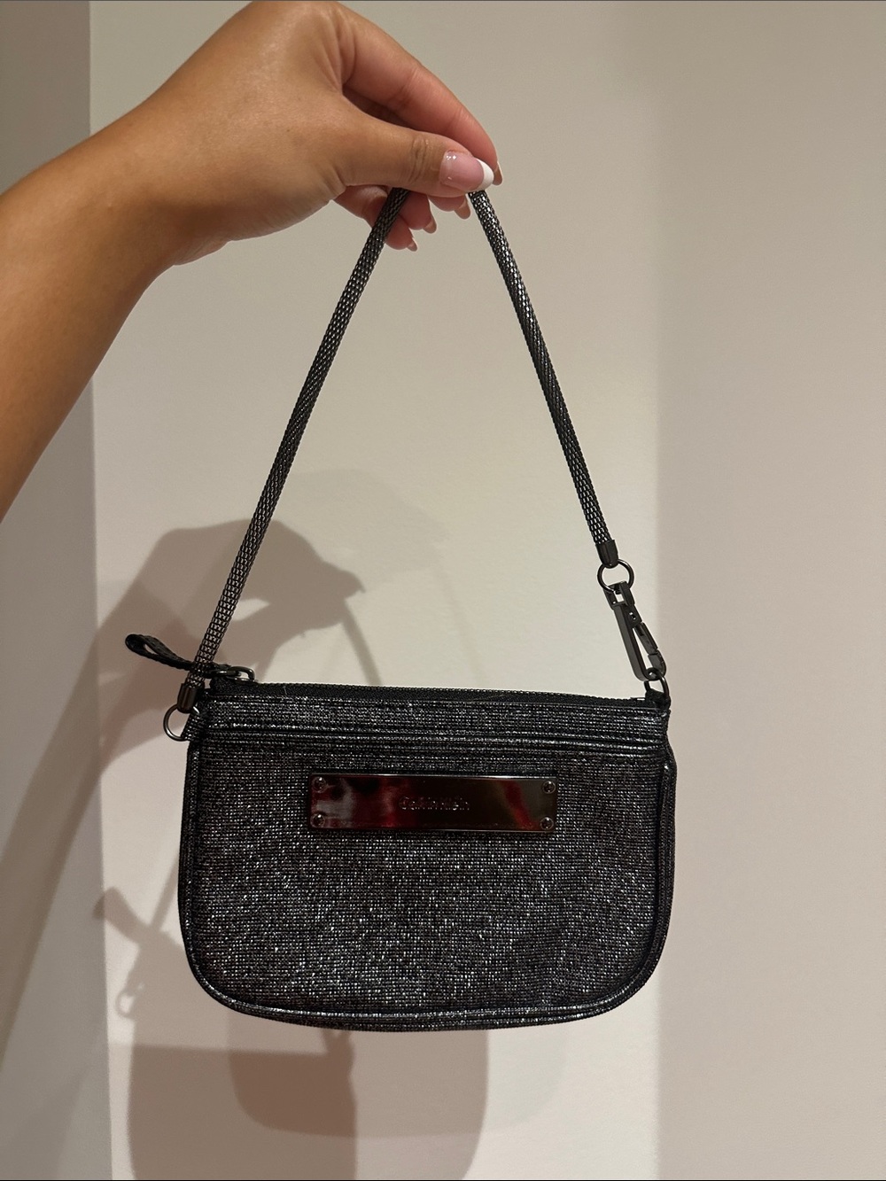 Calvin Klein Black Sparkle Mini Purse/ Wristlet